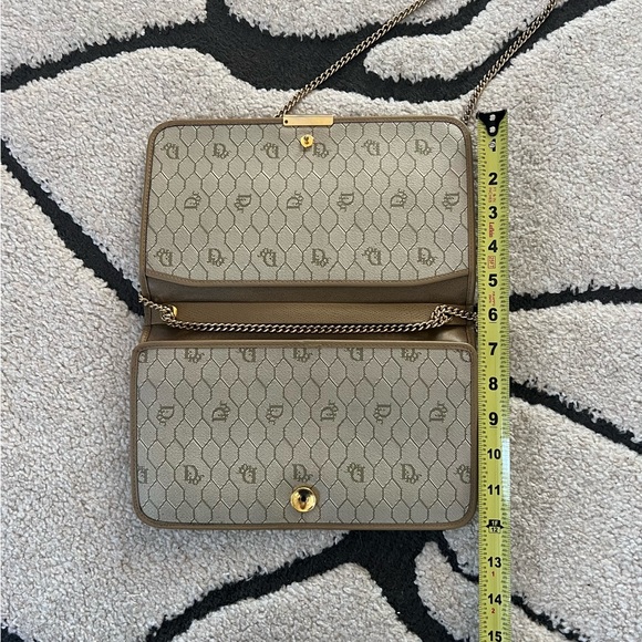 Authentic Dior Vintage Leather and Honeycomb Shoulder Bag - Picture 9 of 17